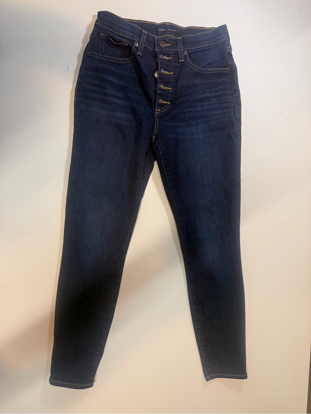 Lucky Brand Women's Dark Blue Skinny High-Rise Jeans
